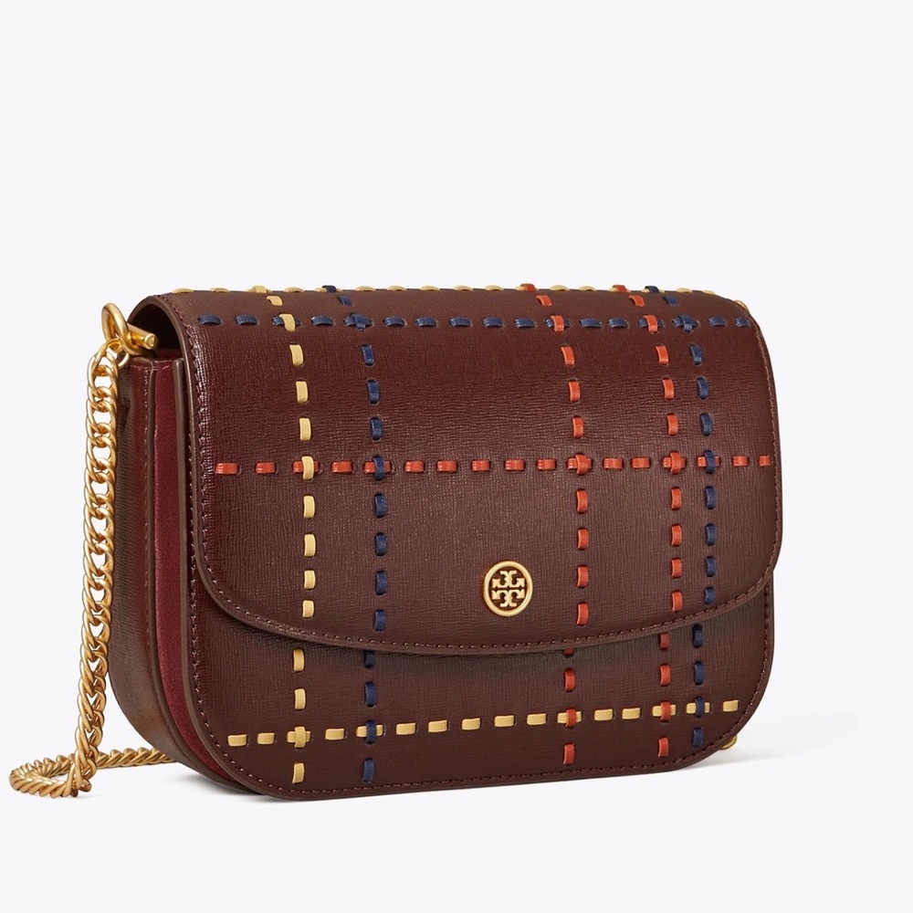 Tory Burch Woven Plaid convertible shoulder bag NEW